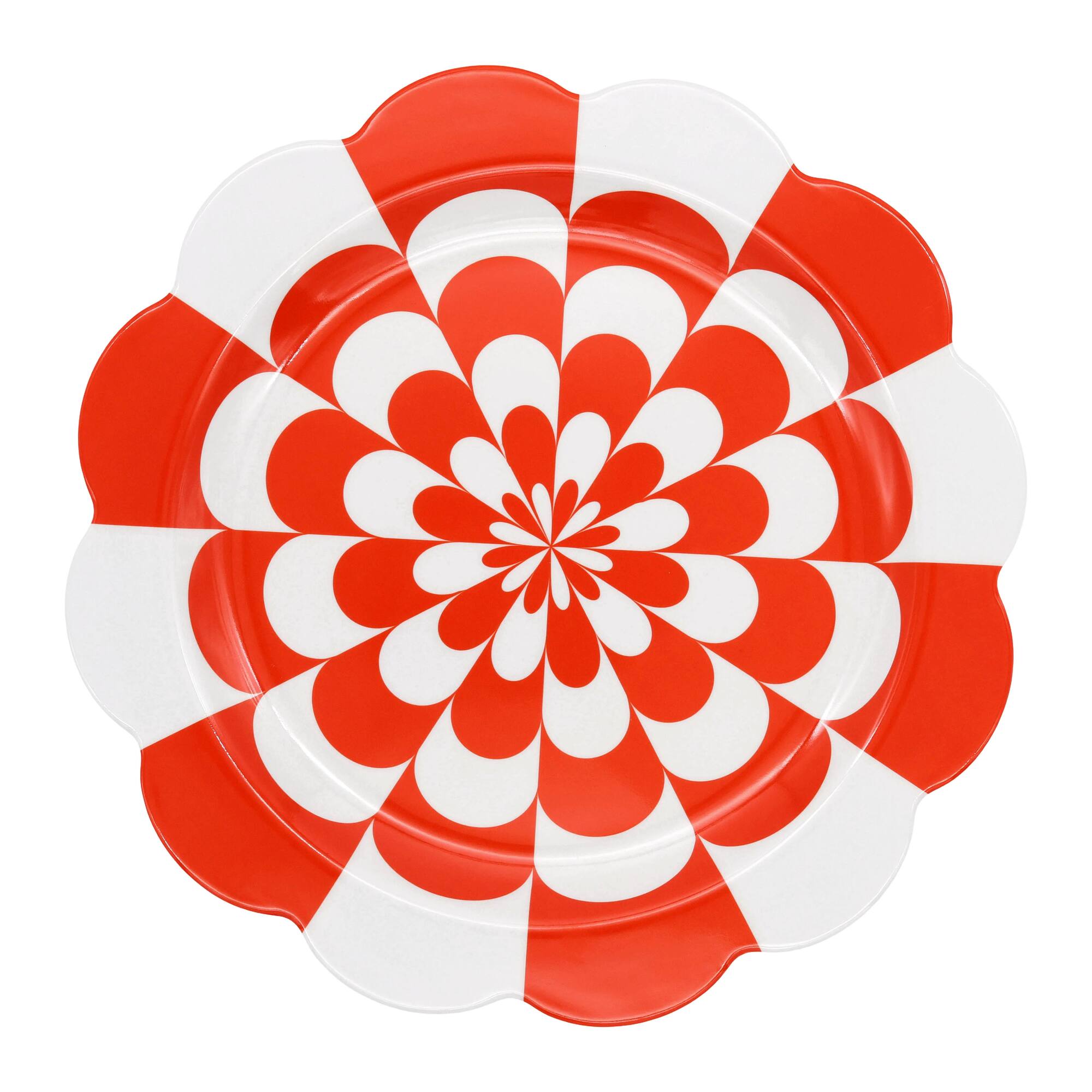 Jonathan Adler x Michaels 10" Red Wave Melamine Plates, 4ct.